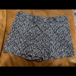 Express Black and White Pattern Shorts Size 6